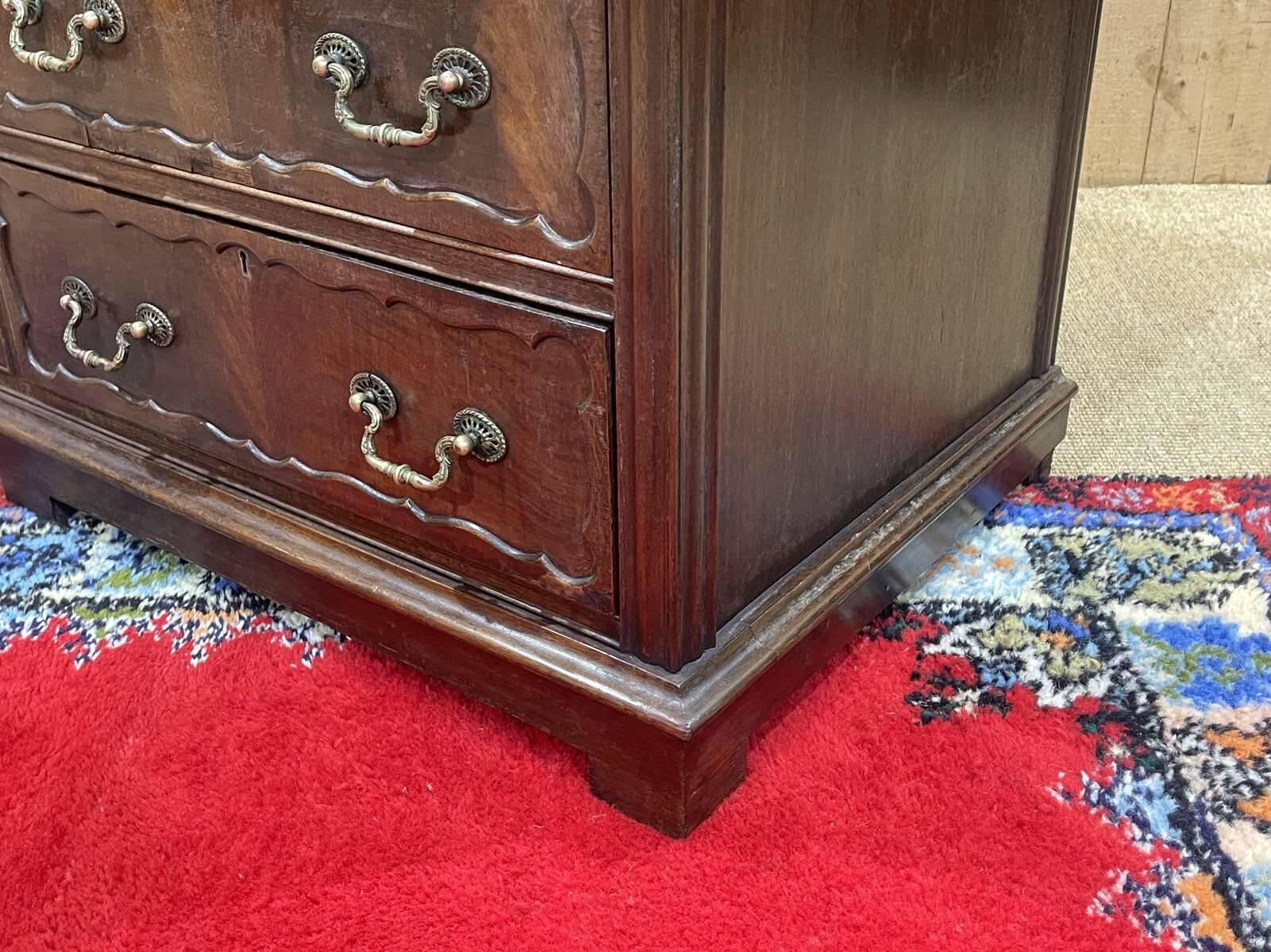 1950s English mahogany chest of drawers