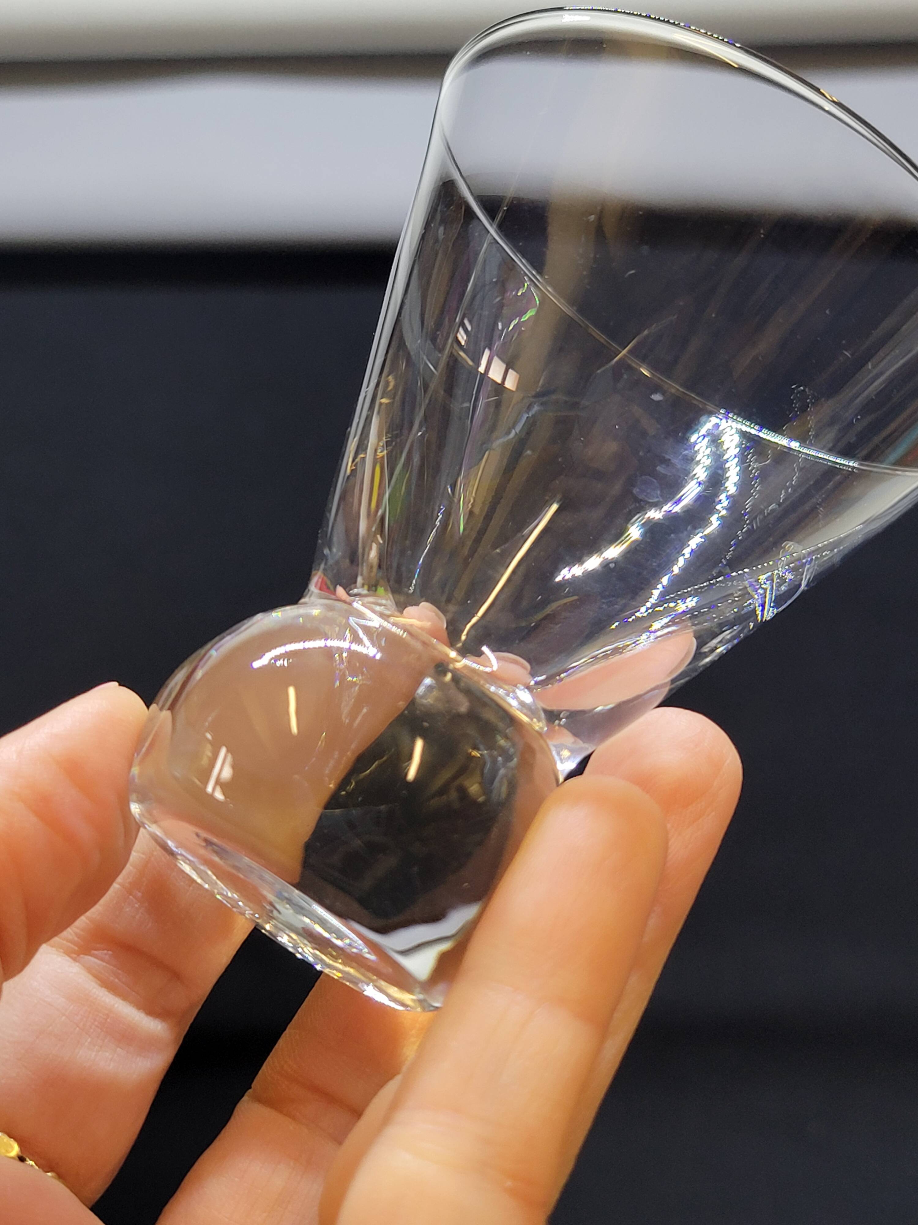 8 Vintage Digestif Shot Glasses with Ball Foot