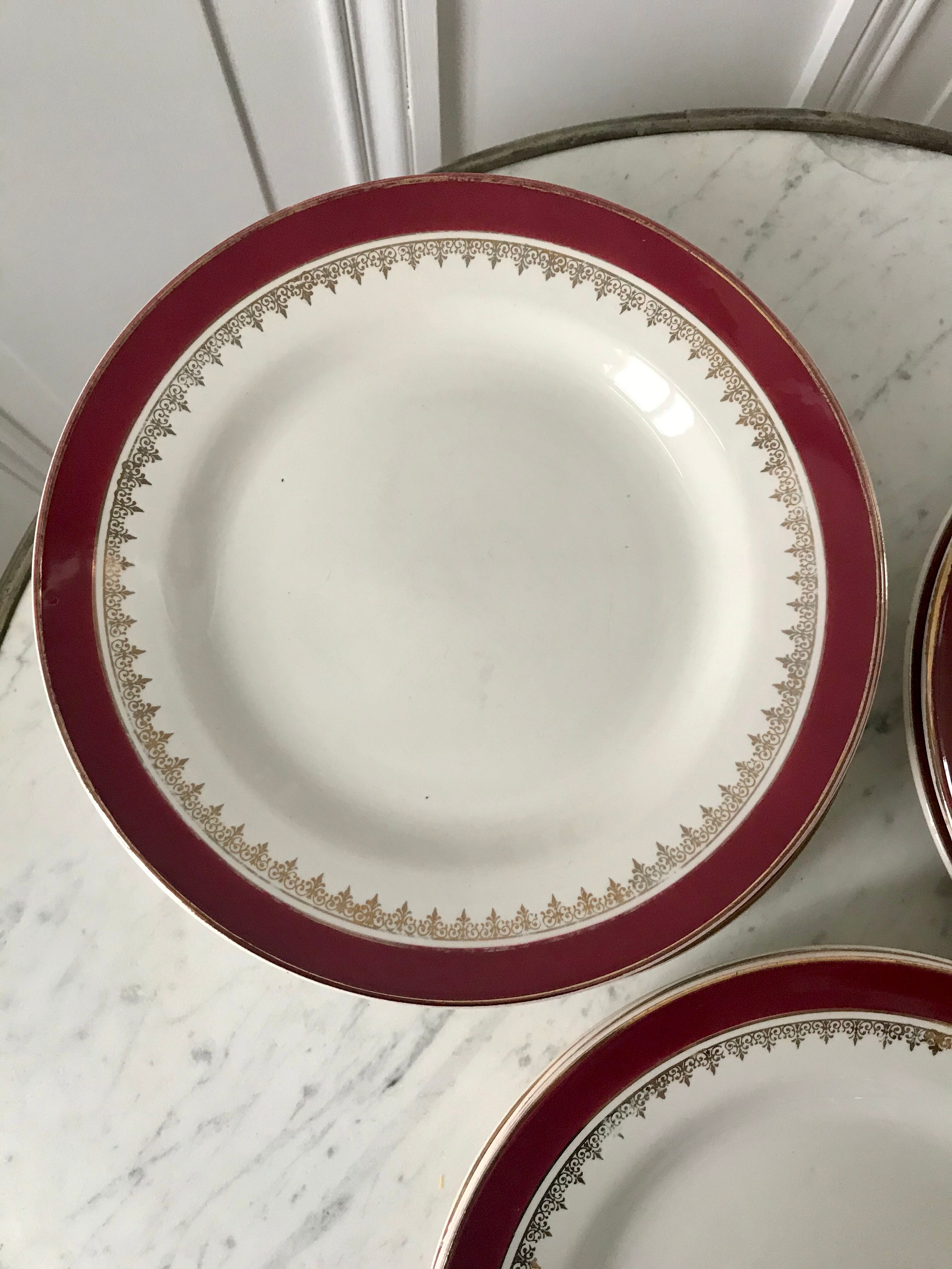 Lot de 16 assiettes Digoin Sarreguemines, modèle Martine
