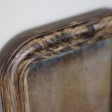 Rare small Louis Philippe mirror (39 x 33 cm), mercury glass, beautiful frame