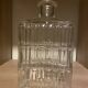 Chiseled glass whiskey decanter