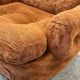 Brown velvet armchair, space age, 70s