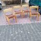 4 old Scandinavian chairs vintage teak 1960