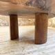 Table basse années 50 plateau bois exotique XXL