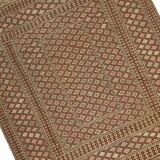 Antique afghan soumakh rug handmade oriental wool flat woven rug- 190x300cm