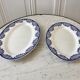 Duo of dishes Terre de Fer Sarreguemines model "Capri" Casino early twentieth century