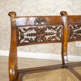 Antique Rosewood Parlor Set with Carved Backrests, Set of 3