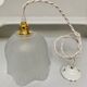 Pendant in etched opaque glass