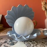 Rare pair of vintage shell lamps