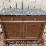 Buffet bas de style Louis XVI en acajou et marbre