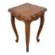 Antique louis xv style solid oak side table with curved legs vintage