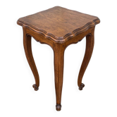 Antique louis xv style solid oak side table with curved legs vintage