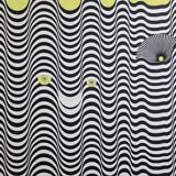 Screenprint signed after Maurice Tirmarche, Optical work of art "Op Art in yellow", 50 x 65 cm