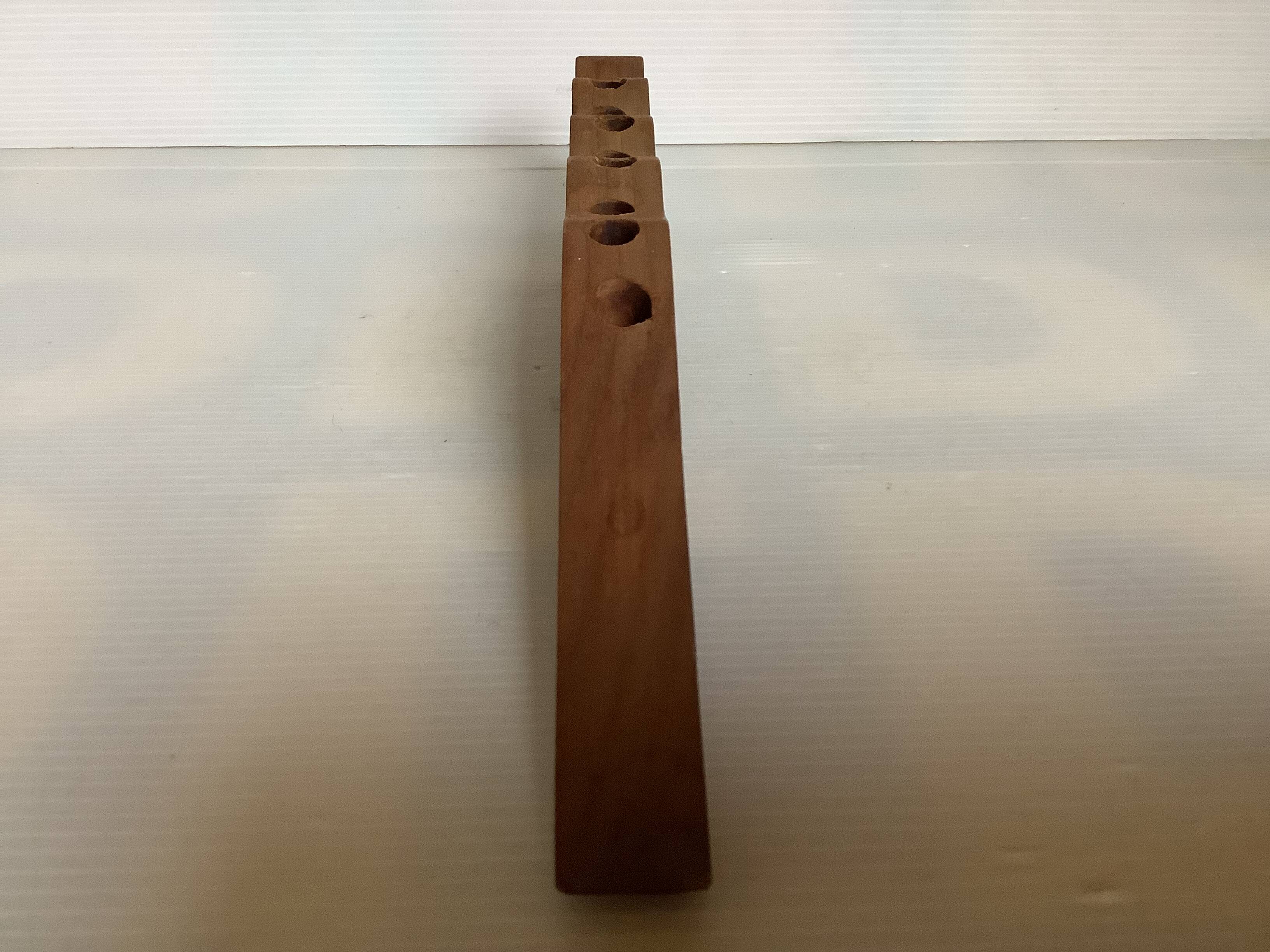 Scandinavian zoomorphic wooden crocodile candle holder