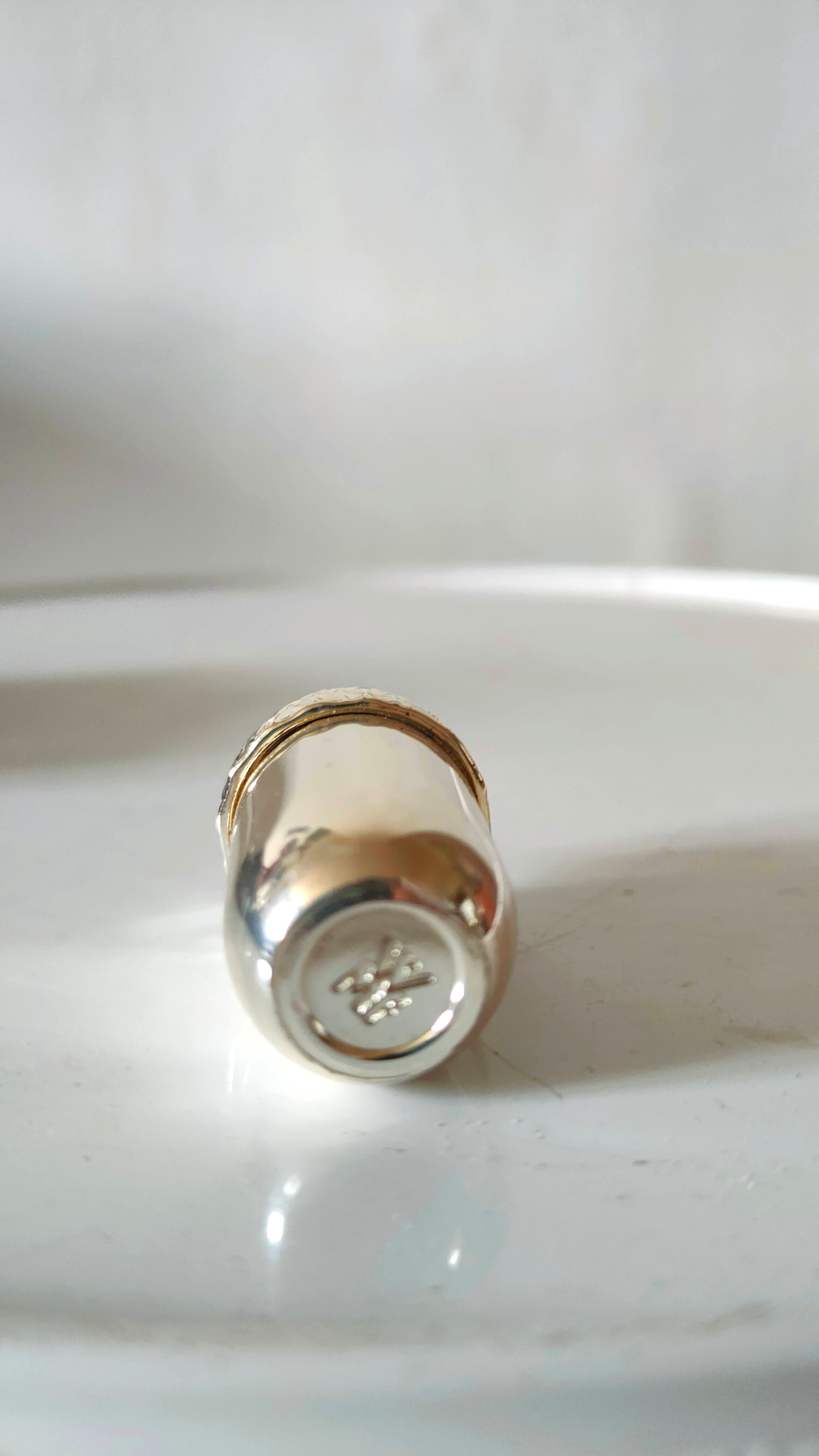 Vintage silver metal salt shaker WMF design 1970s