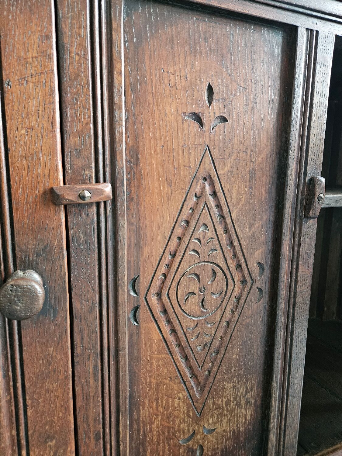 Low carved sideboard