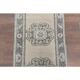 Vintage Turkish Oushak Handmade Wool Cotton Beige Runner 74x285