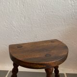 Old wood tripod farm stool