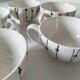 Set of 5 vintage Schramberg mugs – “Sonja” design, 1950s