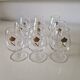 Suite de 10 verres à liqueur en cristal décor Napoléon Ier doré – cour