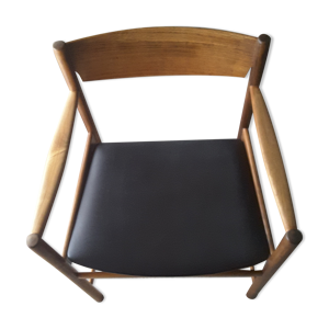 Chaise accoudoir en merisier