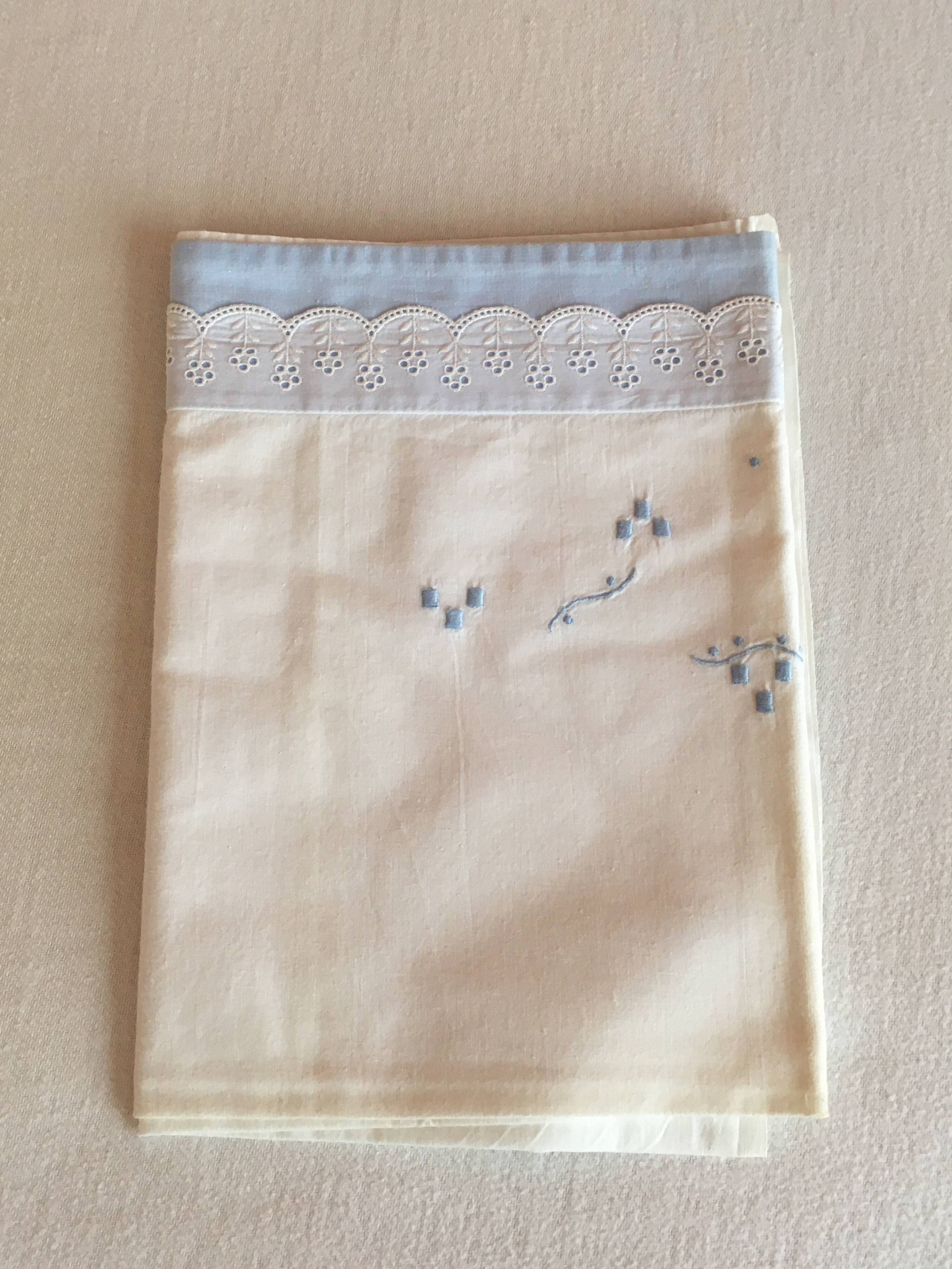Vintage baby bed sheet.