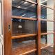Classic English Bookcase with Glass Sliding Doors