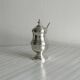 Mustard pot, sugar bowl in silver-plated metal
