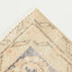 7x10 beige & navy blue vintage rug, 215x302cm