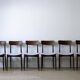Suite de 6 chaises en bois design 1950