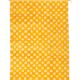 Yellow and white checkered Berber rug