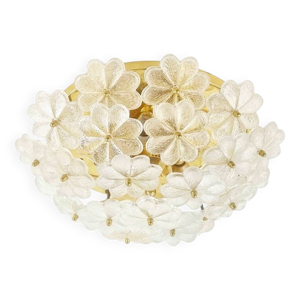 Grand plafonnier en verre - style