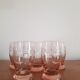 Set of 5 pink glasses