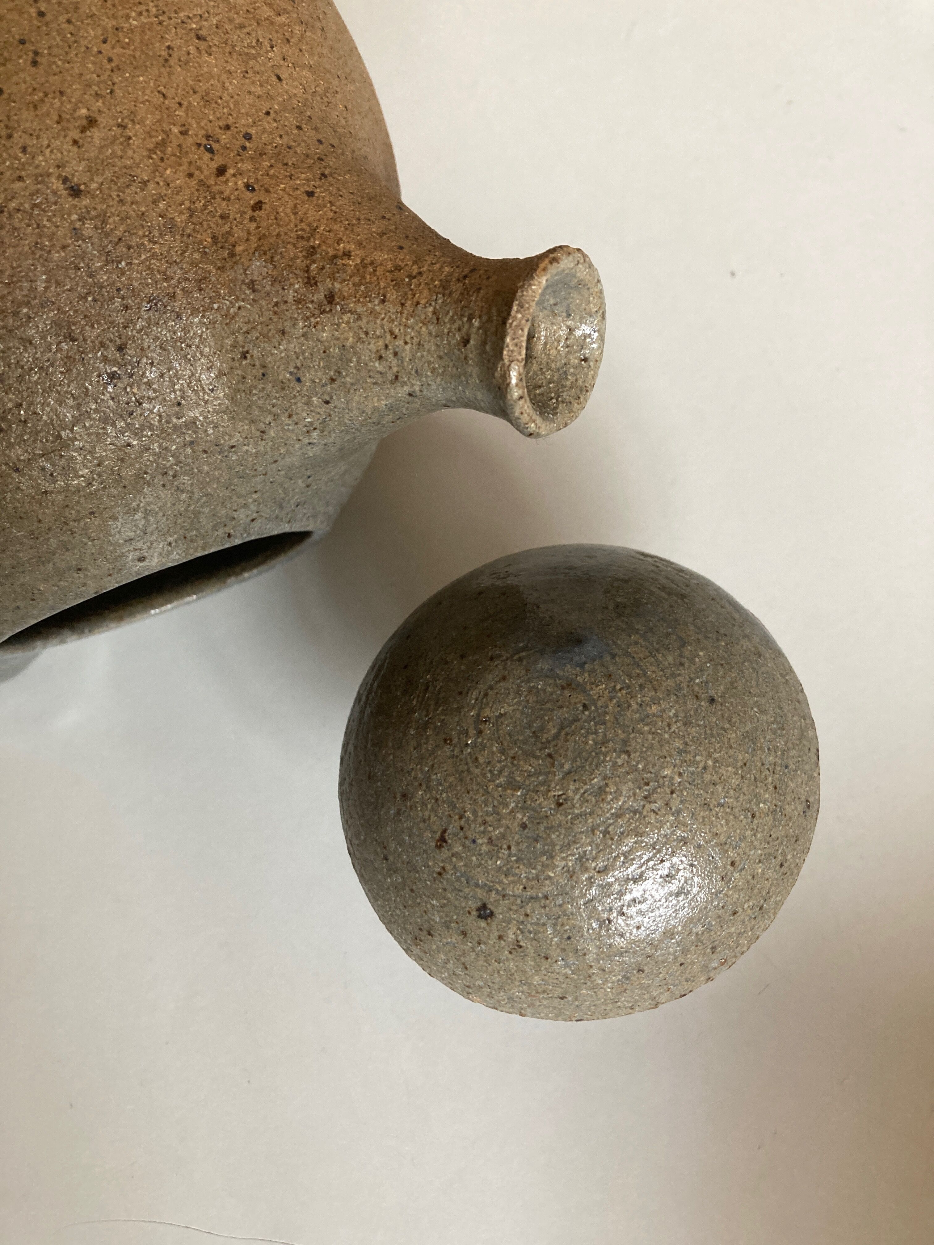 Modernist potter's sandstone teapot 1960