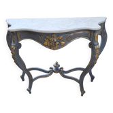 Console en bois et marbre