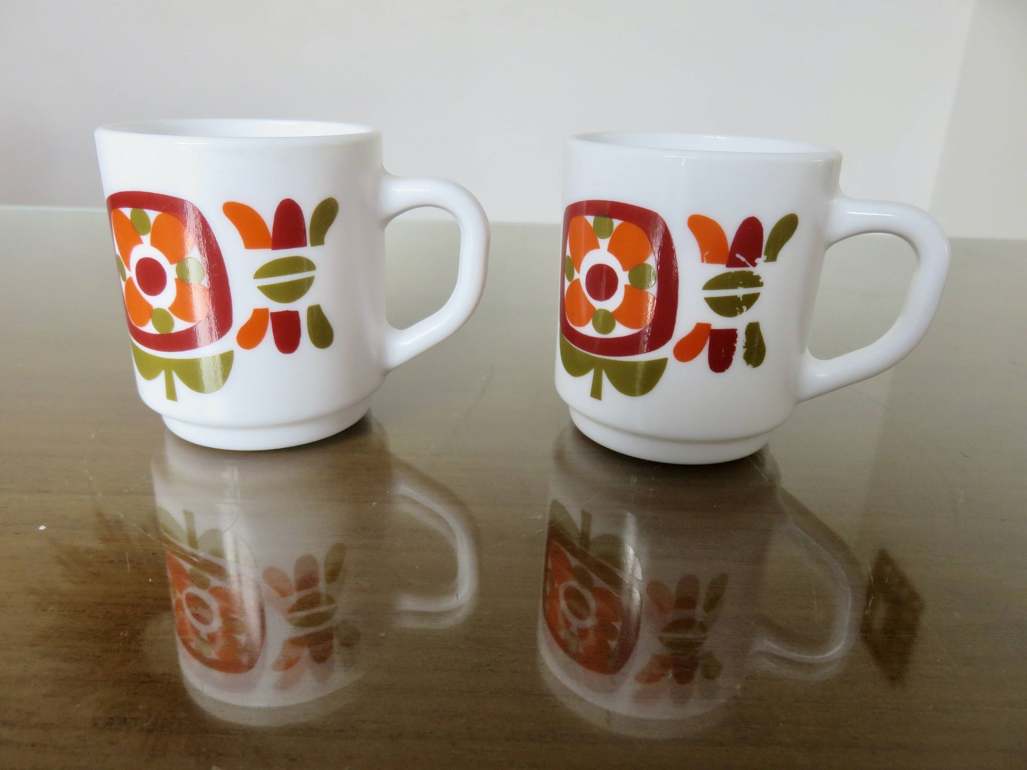 Series of 6 pop mobil coffee cups, Jean Charles Meunier 1970