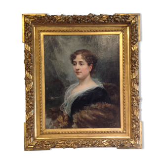 Portrait à l'huile par Germain Détanger 1846-1907