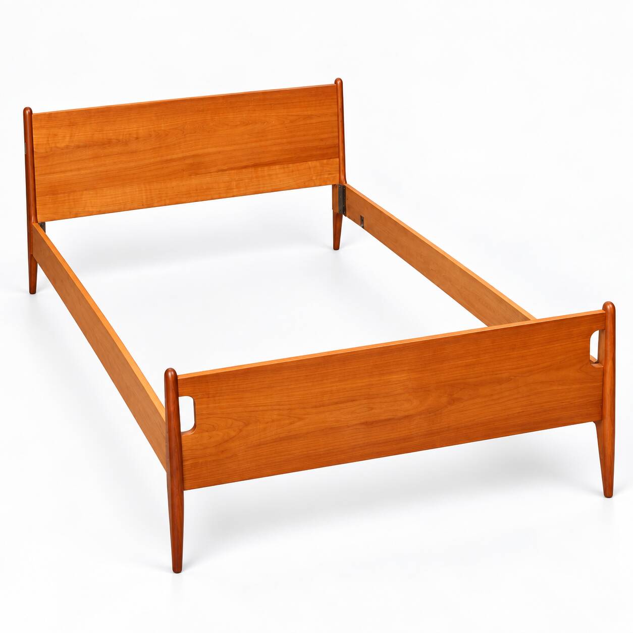 Vintage double bed – wooden bed frame from the 60s