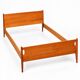 Vintage double bed – wooden bed frame from the 60s