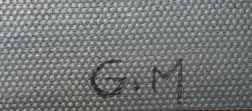 Table hst "quai de seine, paris en hiver" school h. a. schaeffer - g.m. + frame