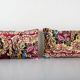 Set of 2 vintage velvet cushion covers 30x46 cm