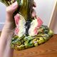 Slip vase majolica sheaves of wheat 30s vintage