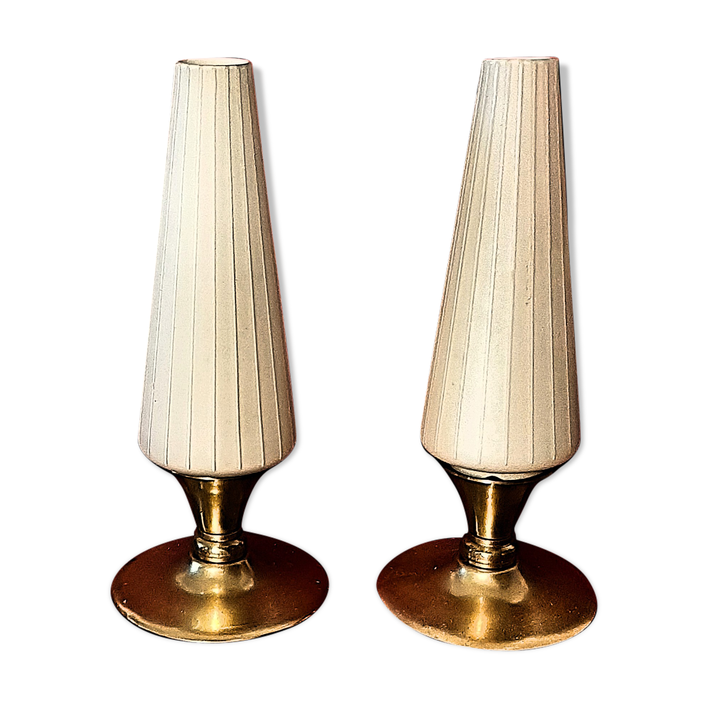 Pair of Mid Century Modern French lamps style from the 1950s