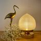 Vintage globe table lamp in holophane glass