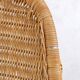 Vintage wicker stool / footstool with gray metal hairpin legs - Ikea