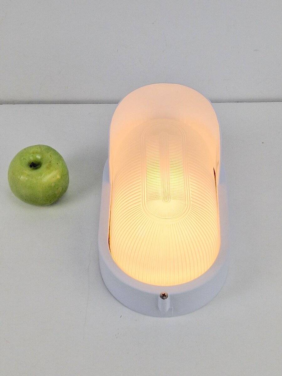 Vintage Outdoor Wall Lamp in Metal and Glass by Simes, Italy, 1970s