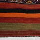 4x4 Square Bohemian Pattern Kilim Area Rug, 128x128Cm
