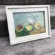 Oil on panel. our fishes