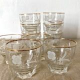 Antique floral water glasses