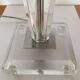 Lampe de bureau en cristal et acier inoxydable